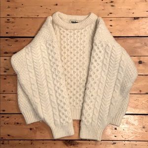 L.L. Bean Vintage Wool Cable Knit Sweater